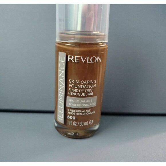 Revlon Illuminance Skin Caring Foundation 509 Sandlewood  Makeup Medium Coverage - Picture 13 of 14